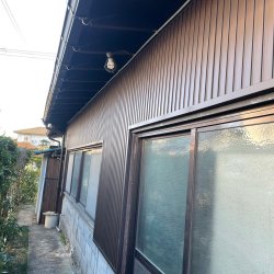 小川町　金属サイディング　外壁カバー工法　サイディング上貼り工事