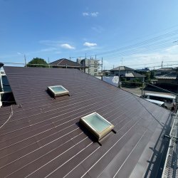 深谷市　上柴町西　屋根カバー工事　屋根被せ葺き
