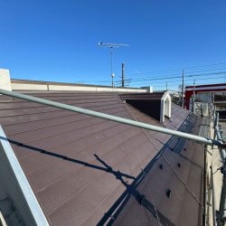 日高市　屋根カバー工事　カバールーフ