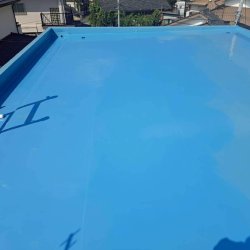 深谷市　上野台　屋上防水工事　ウレタン塗膜防水　雨漏り修理